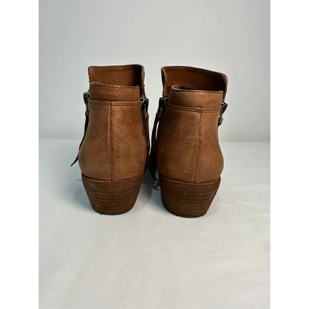 Sam Edelman tan leather zippers on sides ankle boots size 7.     S-0330 - Picture 5 of 8